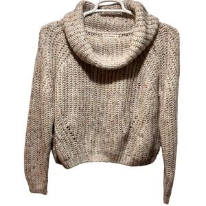 Moon and Madison Women's M Speckled Knit Cowl Neck Sweater